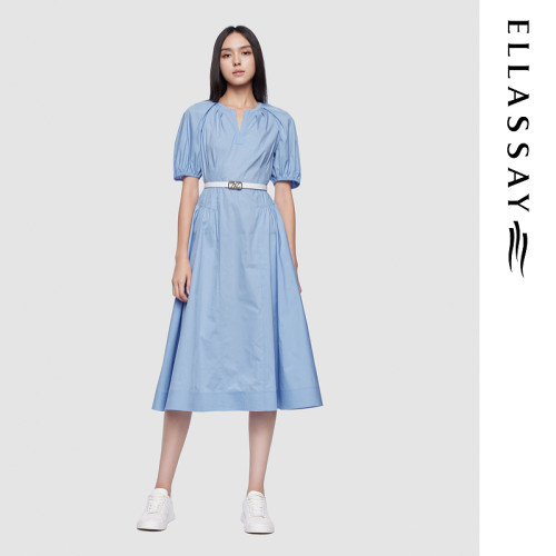 ELLASSAY歌力思2026夏季新款棉舒适气质简约连衣裙女EWD362Y20200