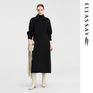 毛呢大衣女EWF344D00600 100%山羊绒长款 ELLASSAY歌力思秋季 新款