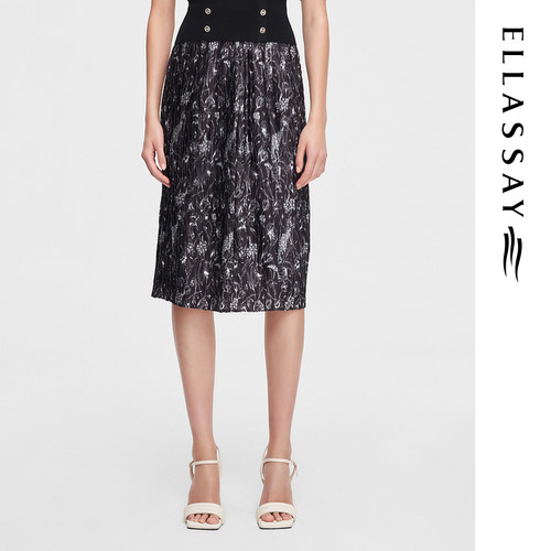 ELLASSAY歌力思夏季新款通透轻薄雅致半身裙女EWE352Q03600
