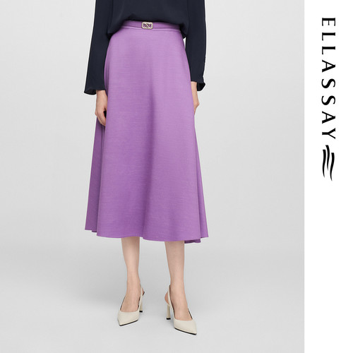 ELLASSAY歌力思早春新款醋纤优雅复古气质半身裙女EWE361Q00600