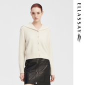 山羊绒简约单排扣针织衫 ELLASSAY歌力思秋季 新款 女EWF344M05600