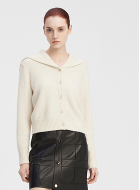 ELLASSAY歌力思秋季新款山羊绒简约单排扣针织衫女EWF344M05600