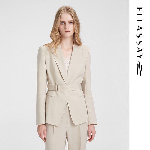 ELLASSAY歌力思春季新款三醋酸宽肩收腰西装女EWE351T01500