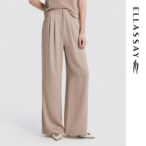 ELLASSAY歌力思2026早春新款天丝羊毛西裤休闲裤女EWB371K01700