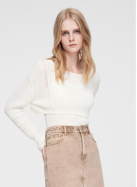 ELLASSAY歌力思春季新款柔软舒适圆领针织衫套装女EWW351M00600