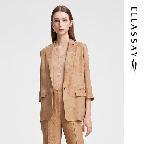 ELLASSAY歌力思2026春夏新款桑蚕丝100%优雅西装外套EWF352T02500