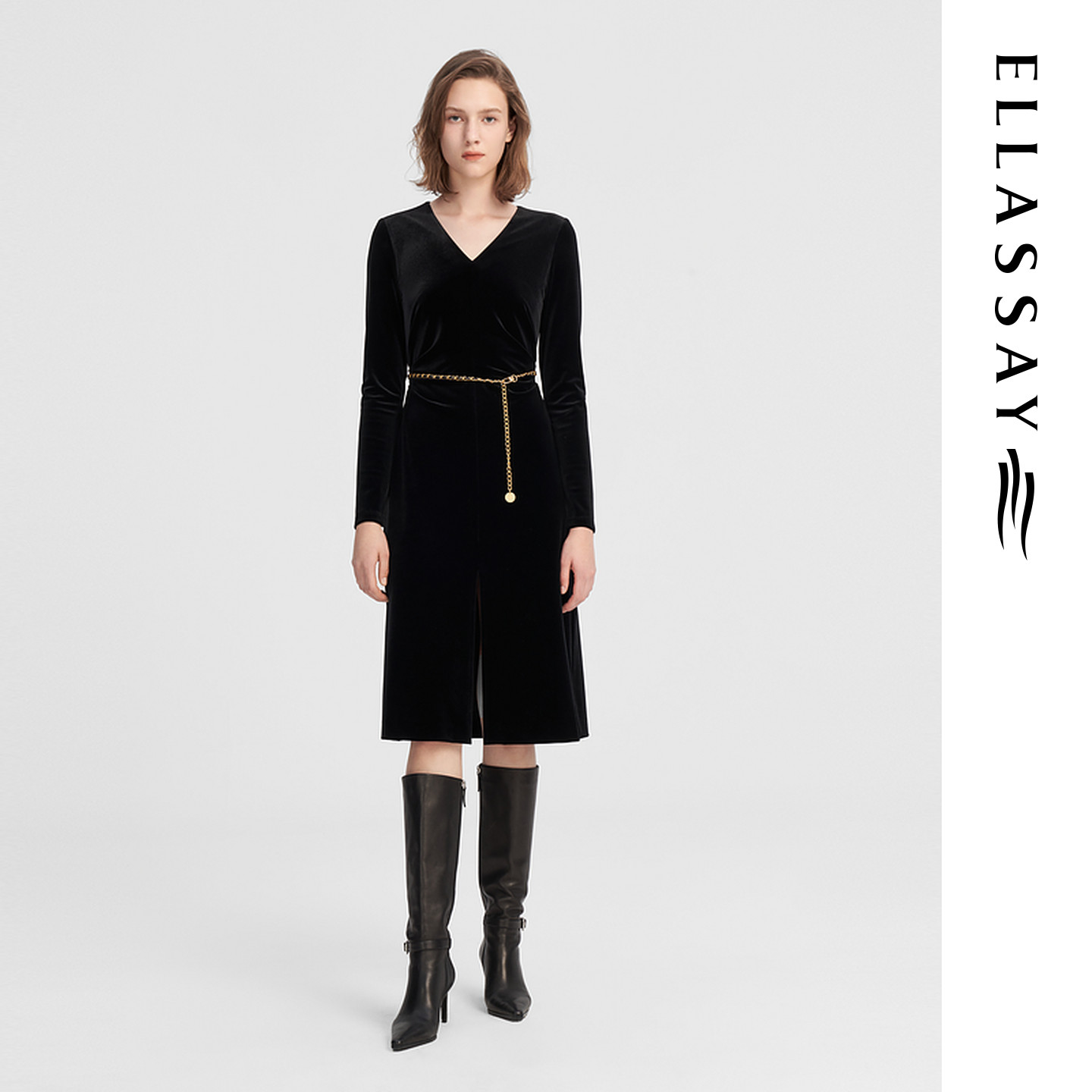 【杨光专属】歌力思秋冬新款优雅贵气捏褶连衣裙女EWW344Y04400,女装/女士精品,连衣裙,淘宝优惠券,粉丝福利购,淘宝优惠卷