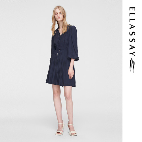 ELLASSAY歌力思夏季新款手感柔和ELLA中长连衣裙女EWW352Y06600
