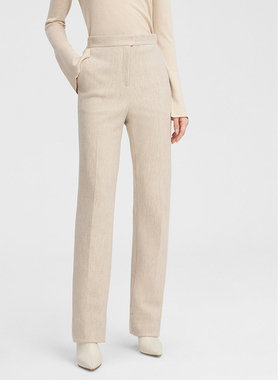 ELLASSAY歌力思秋冬新款绵羊毛直筒西裤休闲裤女EWF344K01500