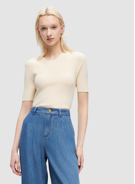 ELLASSAY歌力思春夏新款时尚百搭修身针织衫女EWD352M01700