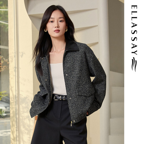 ELLASSAY歌力思2026春季新款经典工装廓形短外套女EWB363W00400