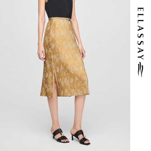 ELLASSAY歌力思春夏新款优雅气质系层次褶皱半身裙女EWW362Q01600