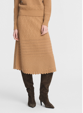 ELLASSAY歌力思秋季新款绵羊毛时尚设计针织半身裙EWE353M13000