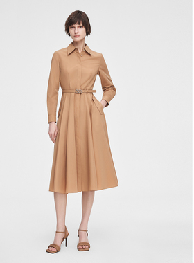 ELLASSAY歌力思2026春季新款棉真丝复古衬衫连衣裙女EWE351Y12400