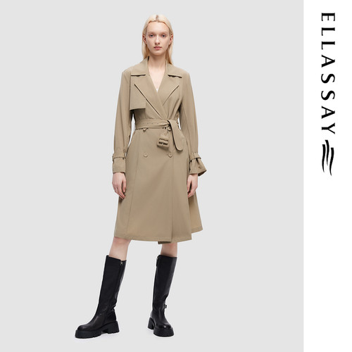 ELLASSAY歌力思2026春夏新款高级感通勤中长款风衣女EWD352F00100