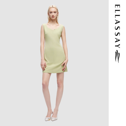 ELLASSAY歌力思春夏新款修身质感百搭连衣裙女EWD351Y01300