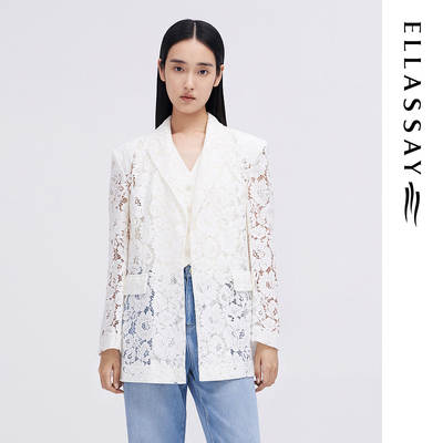 ELLASSAY歌力思夏季新款棉舒适两件式高级感西装女EWE341T00600