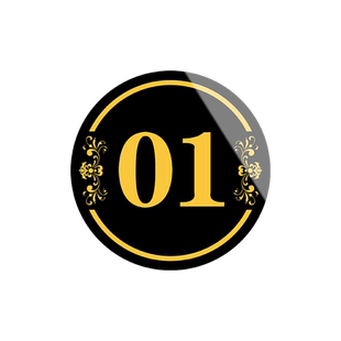 亚克力数字号码牌数字机台编号牌标识牌数字贴编号牌厂家楼层牌房门酒店序号牌机器编号标牌仓库餐厅澡堂圆牌