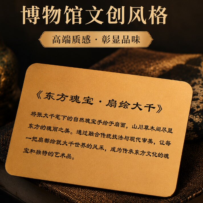 创意亚克力标识牌美术馆博物馆铭牌设计导视指引牌作品介绍温馨提示牌人物介绍牌商品logo广告牌子可定做免钉