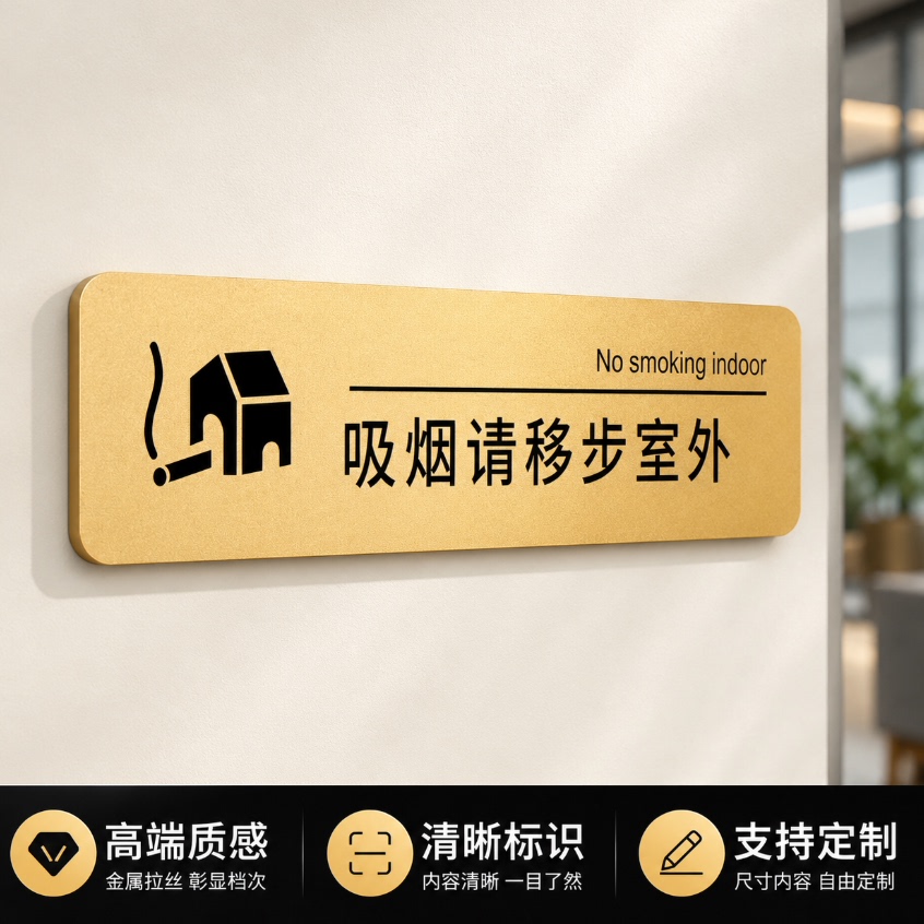亚克力禁止吸烟标识牌