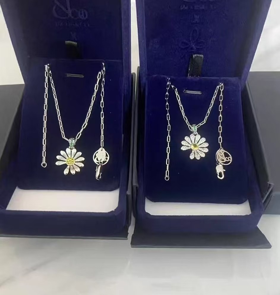 GD权志龙同款雏菊项链S925通体纯银锁骨项链