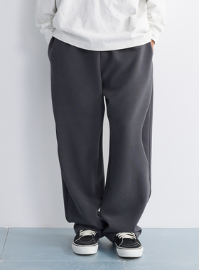 NUMBERSALT盐号24AW垂感华夫格拼接休闲裤基础素色百搭宽松卫裤男