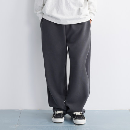 NUMBERSALT盐号24AW垂感华夫格拼接休闲裤基础素色百搭宽松卫裤男