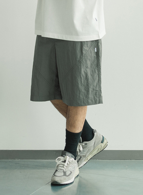 NUMBERSALT盐号25SS新品休闲宽松薄款五分短裤百搭机能分割短裤男