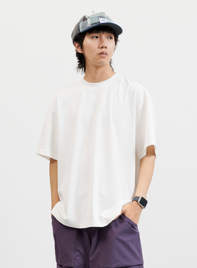 NUMBERSALT盐号270g重磅T恤纯棉宽松黑白圆领打底短袖男女基础t恤