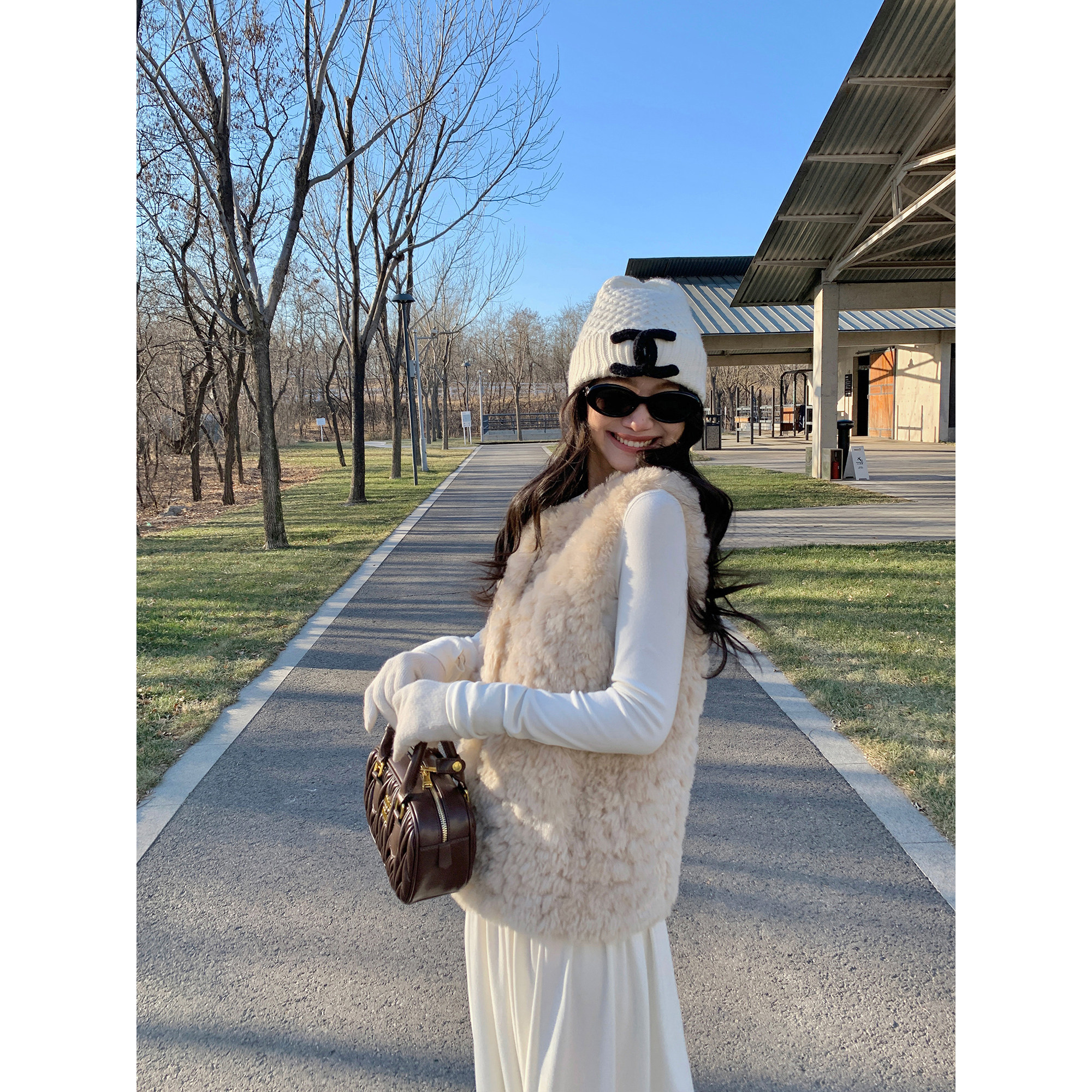 pusumede 温柔风~皮毛一体短款叠穿马甲女宽松保暖无袖坎肩外套,女装/女士精品,皮草,淘宝优惠券,粉丝福利购,淘宝优惠卷