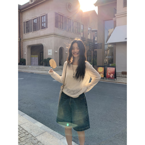低腰牛仔裤女百搭五分裤