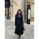 收腰西装 毛呢套装 外套女小西服高腰百褶半身裙 复古调性 pusumede