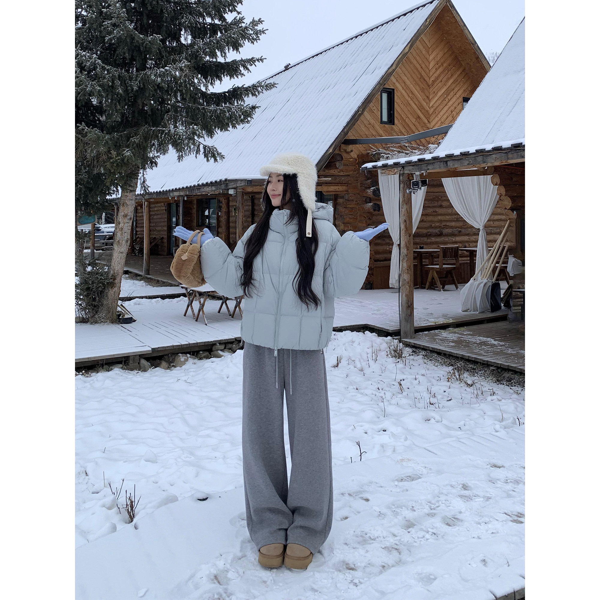 pusumede 暖冬叙事 松弛感高腰阔腿休闲裤女秋冬慵懒拖地直筒长裤,女装/女士精品,休闲裤,淘宝优惠券,粉丝福利购,淘宝优惠卷