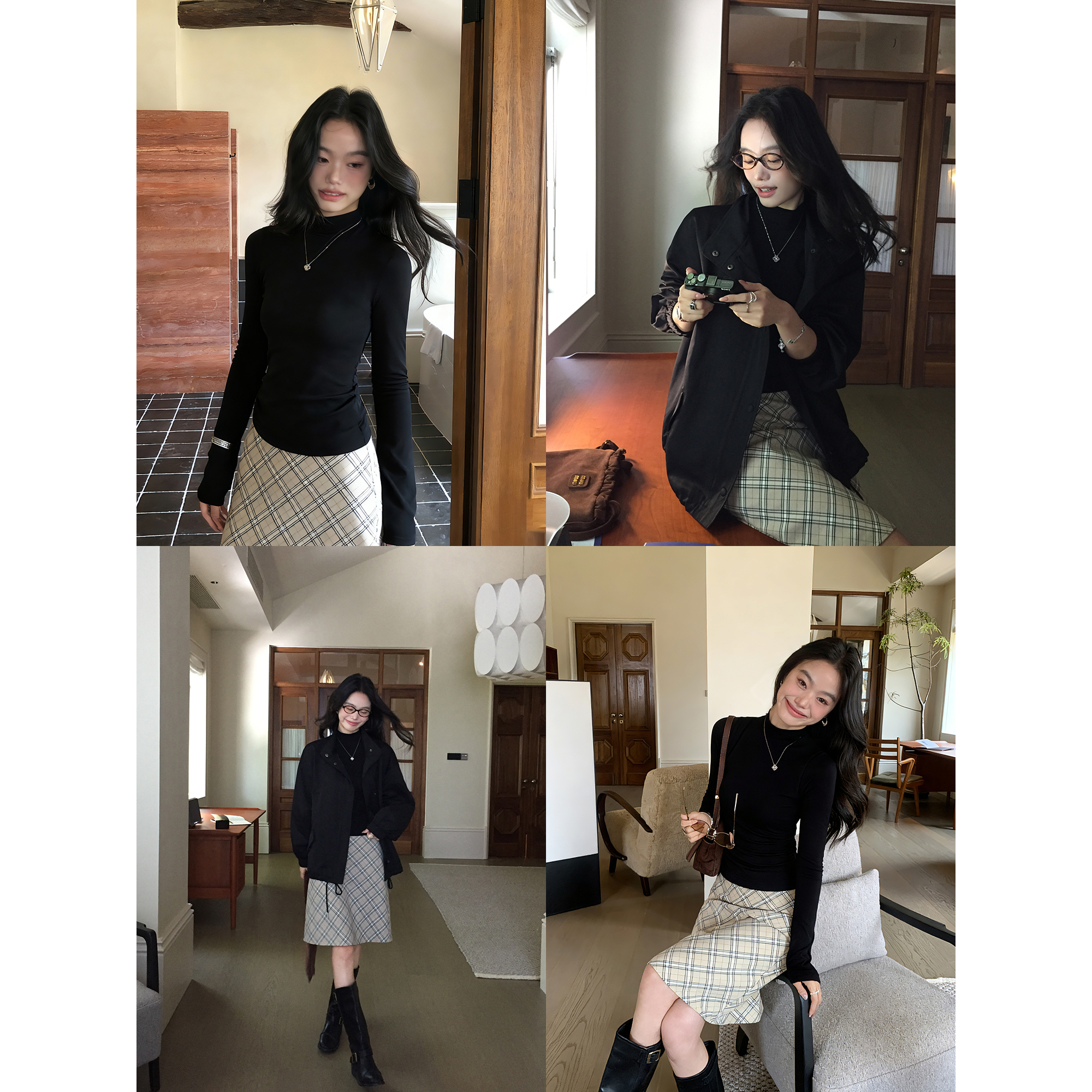 pusumede半高领背心气质吊带上衣