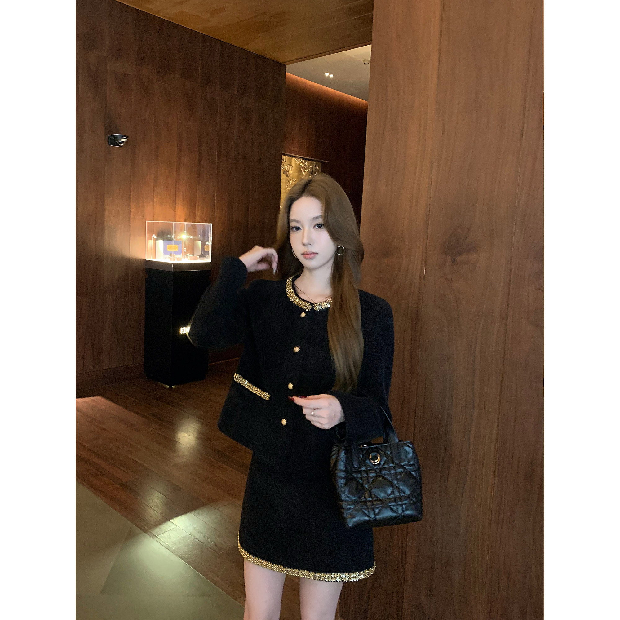 pusumede 法式千金风 气质短款小香风外套女高级感a字半身裙套装,女装/女士精品,时尚套装,淘宝优惠券,粉丝福利购,淘宝优惠卷