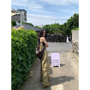 城市秘闻 休闲长裤 工装 女多口袋设计百搭背带裤 连体裤 pusumede