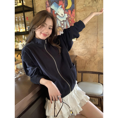 立领工装外套女新款设计感