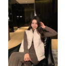 pusumede 90白鸭绒立领马甲羽绒服女保暖宽松马夹外套 温莎周末