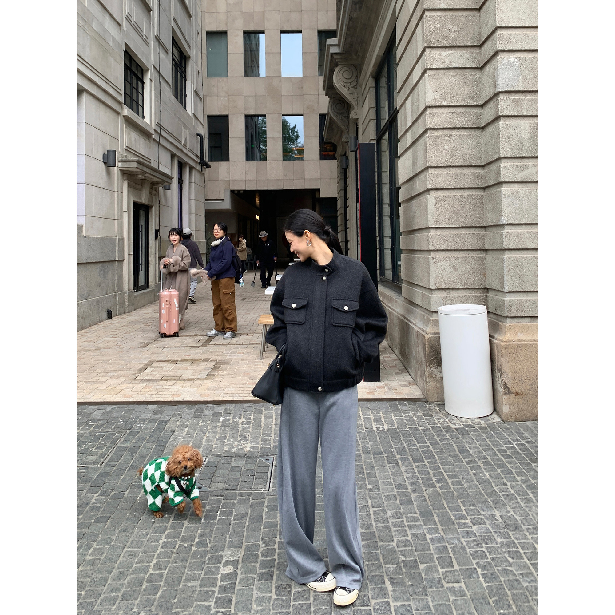 pusumede 硬核solo 松弛感阔腿休闲裤女慵懒宽松垂感弯刀直筒长裤,女装/女士精品,休闲裤,淘宝优惠券,粉丝福利购,淘宝优惠卷