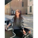 白色套头连帽卫衣女针织外套上衣 弗里假日 pusumede 现货7.5折