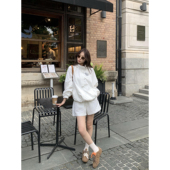 现货7折 套装 松弛甜心 高腰休闲短裤 立领连帽外套女 pusumede