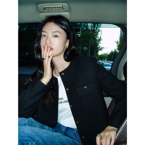 羊毛小香风短款外套女