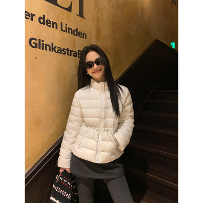 轻薄羽绒服女冬季宽松收腰短款