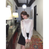 法式 浪漫 莱赛尔绑带衬衫 pusumede 女温柔气质设计感泡泡袖 上衣