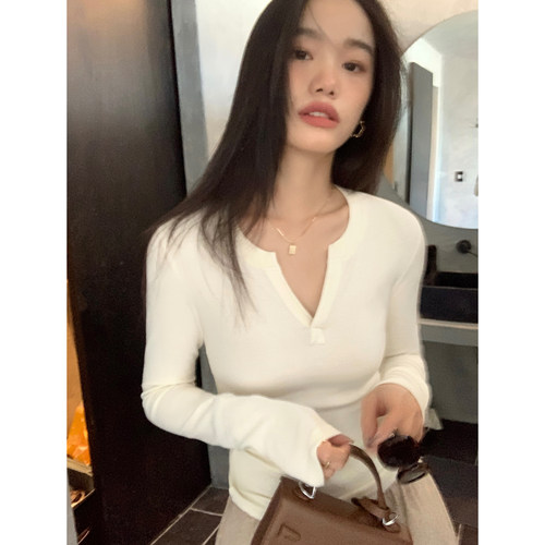 修身打底针织衫T恤上衣