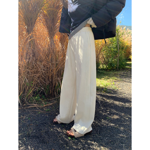 休闲运动针织卫裤女阔腿镰刀裤