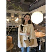 pusumede 矜贵千金 1OO羊毛双面呢大衣女气质优雅斗篷毛呢外套