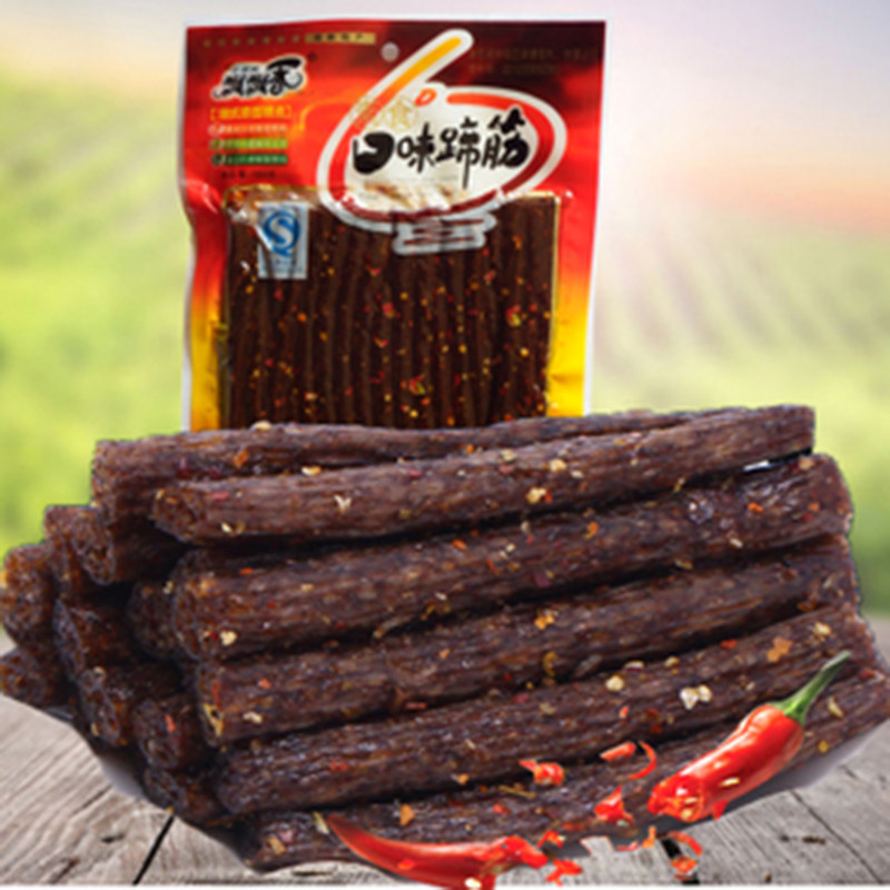 吴婷婷飘飘香素食口味蹄筋132g包装网红辣条校园办公室休闲食品