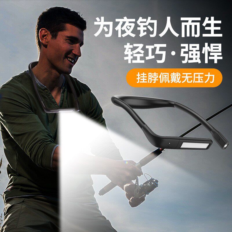 led免提挂脖阅读灯可调光USB
