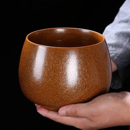 茶渣缸茶洗碗陶瓷大号功夫茶烟灰缸茶室专用中式干泡水禅意废茶盂 - 封面